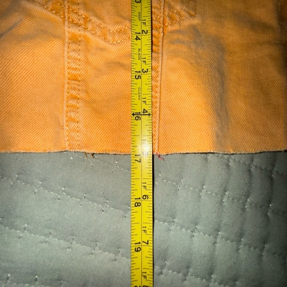 ZARA Cropped Jean Jacket – Dark Mustard / Burnt Yellow – Size L - Picture 7 of 13